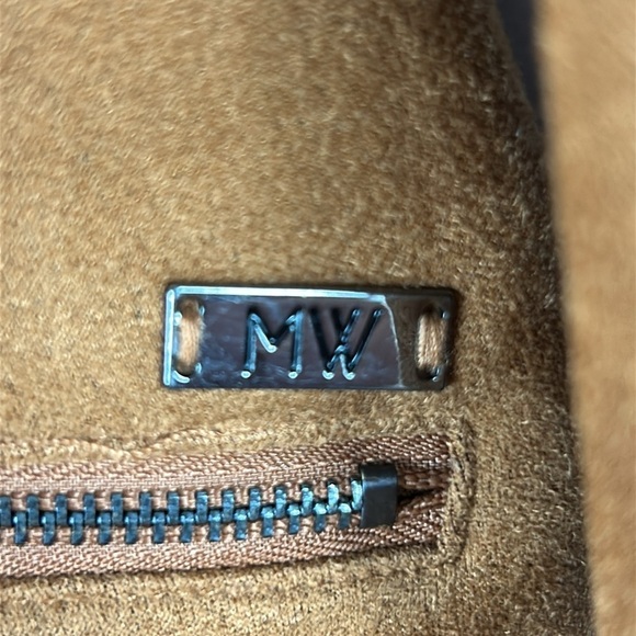 Mariloup Wolfe Retro Boho Faux Suede Button Front Transition Jacket Small Brown - Picture 9 of 12